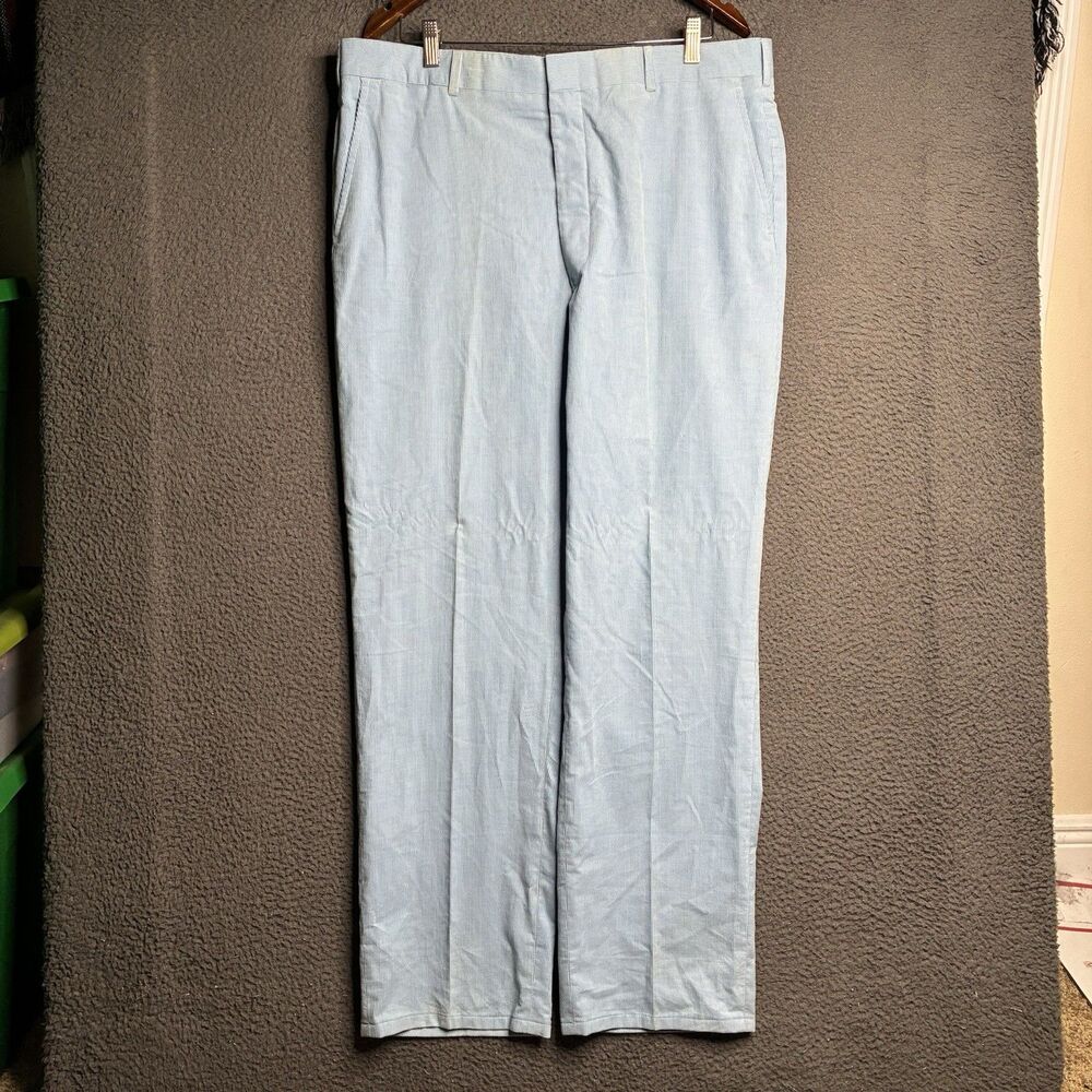 Vintage Polo Ralph Lauren Cords Mens 38/30 Pleated Pin-Wale Corduroy Light Blue
